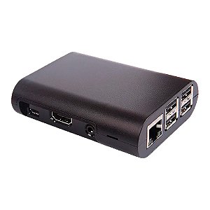 Case Raspberry Pi 3 Model B e B+ ABS Preta