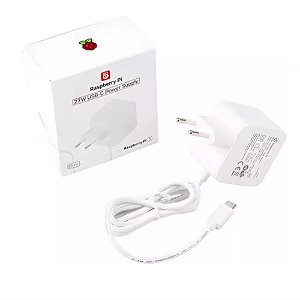 Fonte Raspberry Pi 5 Oficial 5.1V 27W USB-C Branca