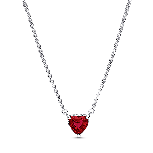 Gargantilha Com Pendente Halo De Coração Brilhante