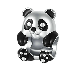 Berloque Separador Urso Panda Em Prata 925 Legitima