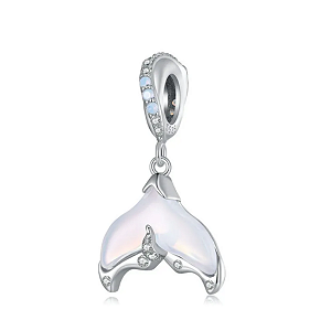 Berloque Pendente Cauda de Sereia Furta Cor Em Prata 925