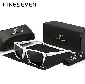 Óculos De Sol Kingseven C29 Uv400 Polarizado Original Branco