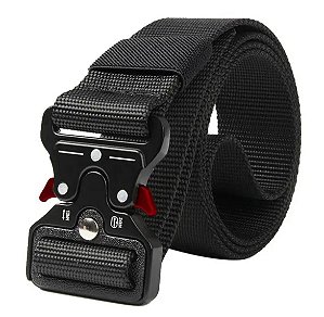 Cinto De Nylon Tático Militar De Engate Rápido Preto
