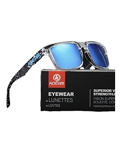 Óculos De Sol Esportivo Polarizado Kdeam C12 Mirror Ice Blue