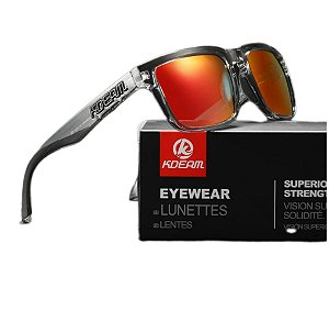 Óculos De Sol Esportivo Polarizado Kdeam C18 Mirrored Red