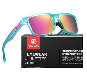 Óculos De Sol Esportivo Polarizado Kdeam C26 Mirrored Magenta