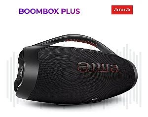Caixa De Som Boombox Aiwa AWS-BBS-01B 200w IP66 30hs De Bateria Preto