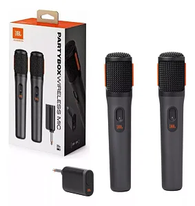 Microfone Sem Fio Jbl Partybox Wireless 2 Unidades Preto