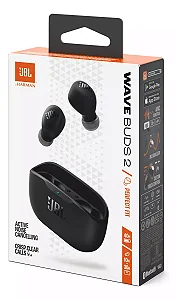 Fone De Ouvido Bluetooth Sem Fio Wave Buds 2 Jbl - Preto