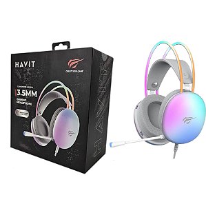 Headset Gamer Havit Gamenote H2037d Rgb Branco