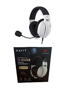 Headset Gamer Havit Fuxi-h5 3.5mm Driver 50mm Preto/branco