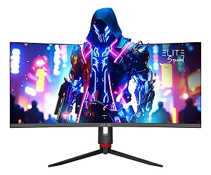 Monitor Gamer Hi Level Elite Curvo 34 Eled, 180hz, Hdr Preto