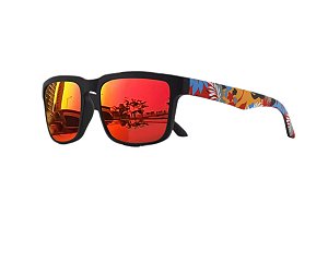 Óculos De Sol Polarizado Bentim B1 Laranja Espelhado