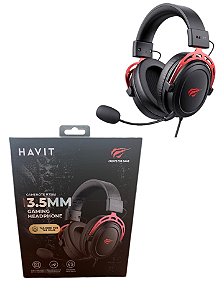 Headset Gamer Havit Gt-h756d Com Fio P2 Com Microfone Preto