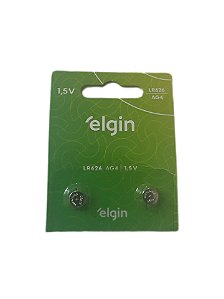 Bateria Alcalina Lr626 Elgin 626 Ag4 - Kit De 2 Unidades