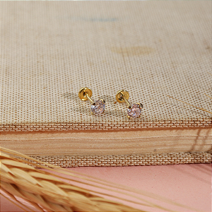 Brinco Ponto de Luz Dourado Infantil