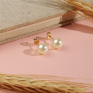 Brinco Dourado Perola