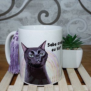 Caneca Meme Gatinha Debochada