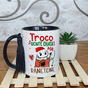 Caneca Natalina Flork troco gente chata por Panetone