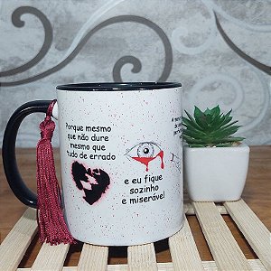 Caneca Declaração Damon - Diário de um Vampiro - Preta