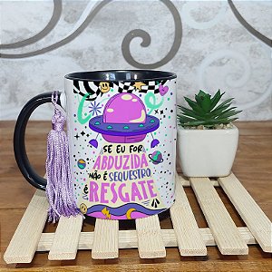 Caneca divertida se eu for abduzida