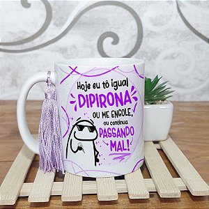 Caneca meme flork divertido - igual a dipirona