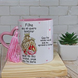 Caneca para filha 11 vidas - Eu só quero lembrar - versão loiras