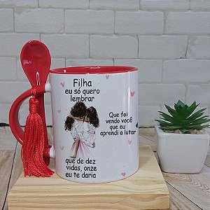 Caneca para filha 11 vidas-Eu só quero lembrar versão negras