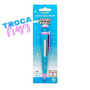 Caneta Esferográfica Looney Tunes Troca Frases - Leoarte