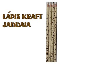 kit 4 Lápis HB Estampado em Kraft ARTS sextavado -Jandaia