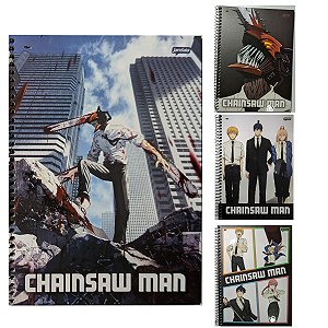 Caderno Chainsaw Man Universitário 1 Matéria 80 Folhas - Jandaia