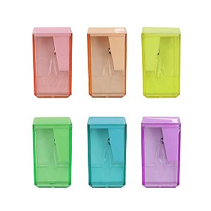 Apontador Bloco c/ Deposito Retangular 4 cm Pastel Trend - Leo&leo