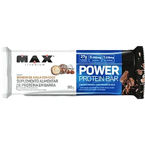 POWER PROTEIN BAR BOMBOM DE AVELÃ COM COCO 90G
