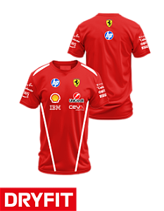 Camiseta Dryfit Ferrari 2026 - Team - Vermelho