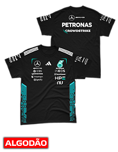 Camiseta Algodão Mercedes 2026 - Team - Preto