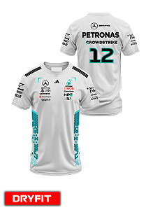 Camiseta Dryfit Mercedes 2026 - Kimi Antonelli - Branco