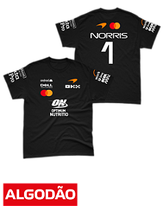 Camiseta Algodão Mclaren 2026 - Lando Norris - Preto