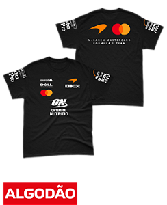 Camiseta Algodão Mclaren 2026 - Team - Preto