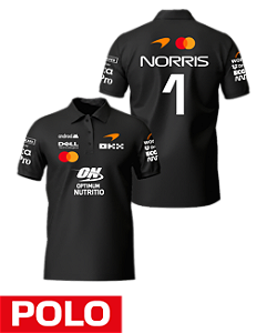 Camiseta Polo Mclaren 2026 - Lando Norris - Preto