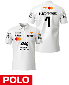 Camiseta Polo Mclaren 2026 - Lando Norris - Branco