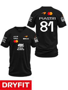 Camiseta Dryfit Mclaren 2026 - Oscar Piastri - Preto