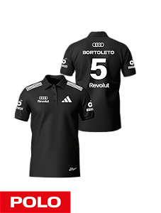 Camiseta Polo Audi 2026 - Gabriel Bortoleto - Preto