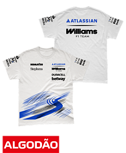 Camiseta Algodão Williams 2026 - Team - Branco