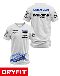 Camiseta Dryfit Williams 2026 - Team - Branco