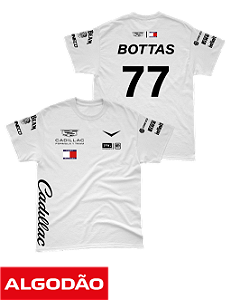 Camiseta Algodão Cadillac 2026 - Valteri Bottas - Branco