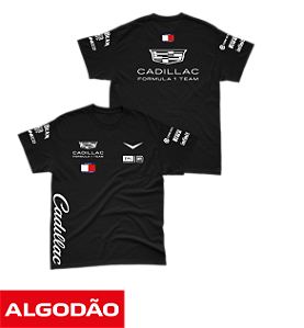 Camiseta Algodão Cadillac 2026 - Team - Preto