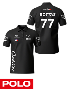 Camiseta Polo Cadillac 2026 - Valteri Bottas - Preto