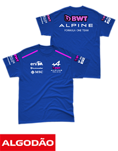 Camiseta Algodão Alpine F1 Team 2026 - F. Colapinto - Azul Royal