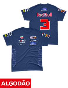 Camiseta Algodão Red Bull Ford 2026 - Max Verstappen - Azul Marinho