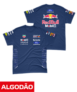 Camiseta Algodão Red Bull Ford 2026 - Team - Azul Marinho